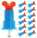 Tegelzetter, 20 stuks - Systeem voor tegeluitlijning - Kruisvormig gereedschap - Multifunctioneel - Hoge precisie - PP, blauw - Systeem voor tegels