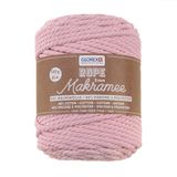 GLOREX 5 1007 20 - Macramé-touw 5 mm, 500 g, roze, lengte 85 m, superzacht textielgaren van 60% katoen, 40% viscose, voor haken, breien, knopen en textieldesign