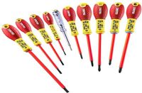 Facom SET DE 10 GEISOLEERDE SCHROEVENDRAAIERS 1000V