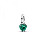 Pandora ME Green Chakra-hart-hanger van sterling zilver met creatief kristal, compatibel met Pandora ME en Moments armbanden, 793042C03