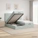 Maison Exclusive Lit Ottoman exclusif avec matelas et tête de lit, 2 pièces, couleur gris clair, revêtement en velours