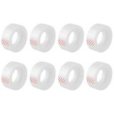 D.RECT 8 stuks kantoortape, doorzichtig plakband, afmetingen 19 mm x 33 m, transparant plakband met sterke hechting