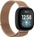 Strap-it Milanese Smartwatch bandje - Geschikt voor Fitbit Sense - Rosé goud - Maat S