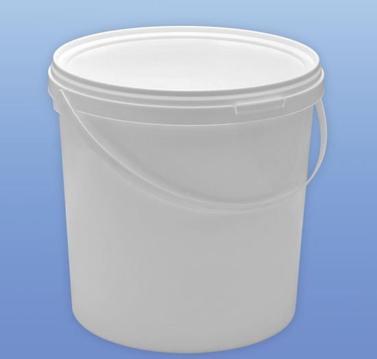 Emmer met deksel - 10 liter - 6 stuks - Wit