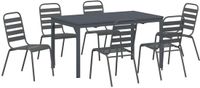 vidaXL Tuinset 7-delig Antraciet Gepoedercoat Staal