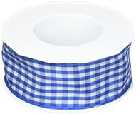 C.E. Pattberg Präsent Vichy Bedraad lint blauw-wit 40 mm breedte, 20 m lengte
