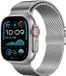 By Qubix Qubix Milanese Loop Band Zilver voor Apple Watch 44/45/46/49mm