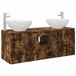 vidaXL Ensemble de meubles de salle de bain 3 pièces chêne fumé 49,5 x 44,5 x 65 cm
