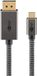 goobay USB C naar DisplayPort 1.2 kabel 4k @ 60Hz type C Thunderbolt 3/4 naar DP-kabel USB 3.1 compatibel met Mac Book, iPhone, Surface / 2m / textielkabel / 75708