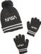 Vertbaudet Set NASA® - muts - hanschoenen - jongens - Antracietgrijs - Maat M