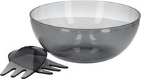 Gusta The Gift Groothandel BV Acryl Saladeschaal Met Bestek Smoke