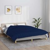 vidaXL Verzwaringsdeken 200x225 cm 13 kg stof blauw