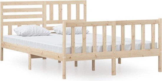 vidaXL Bedframe Massief Hout 140x200 cm