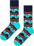 Happy Socks Beans Sock - unisex sokken - turquoise - Unisex - Maat: 41 - 46