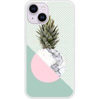 Ananas marbre Bedrukt siliconen hoesje compatibel met iPhone 14