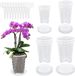 Unyqoos® Set van 10 ademende transparante plantenpotten met schotels voor optimale plantengroei