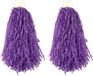 Merkloos Cheerball - 4x - met ringgreep - paars - 28 cm - pompom - Cheerleader verkleed accessoires
