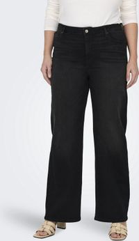 ONLY Carmakoma CARWILLY Wide-leg Jeans High Waist Black Denim W44 x L34