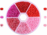 Fako Bijoux® - DIY Kralen Set - Glas Zaad Kralen - 2mm - 7000 Stuks - Roze