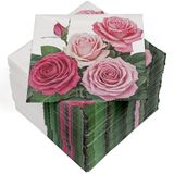 HEKU 100 servetten, 3-laags, 33 x 33 cm, rozen
