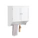 SoBuy BZR84-W Armoire de salle de bain - Armoire murale blanche avec 2 étagères et portes
