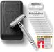 Störtebekker® Premium Safety Razor 'Hamburg' (Zilver) - incl. leren etui (Zwart) en 10 scheermesjes