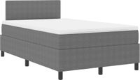 vidaXL Boxspringbed Lichtgrijs en Wit 120 x 190 cm Corduroy stof