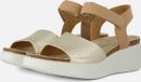Ecco Flowt Wedge Cork Sandalen beige Nubuck - Dames - Maat 41