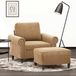 Maison Exclusive - Fauteuil met voetenbankje, bruin, 60 cm, fluweel