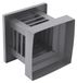 Hotte en aluminiumlegering 1,2 mm dik 30 cm hoog 25,5 cm basismaat geschikt voor rookkanalen ≤ 25,5 cm