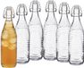 Alessandro Beugelflessen / weckflessen Linea - glas - 6x stuks - 1 liter