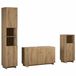 vidaXL Badkamerkast - set - 3 - st - Artisanaal eiken - Bewerkt hout