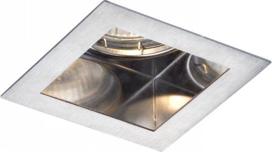 WhyLed Inbouwspot - RVS - LED - GU10 - Vierkant - Grijs