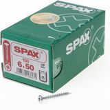 Spax Spaanplaatschroef cilinderkop verzinkt T-Star T30 6.0x50mm (per 100 stuks)