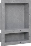 vidaXL Douchenis met 2 vakken 41x51x10 cm matgrijs