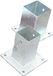 Tuindeco Paalhouder op plaat 7.1x7.1x13 cm | 9.1x9.1x15cm vuurverzinkt