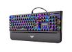 PREYON Long Claw Brown Bedraad Gaming Toetsenbord met Gevlochten Kabel - Verlicht Mechanisch Toetsenbord met Volumeregelaar en Magnetische Polssteun - Gateron Brown Switches