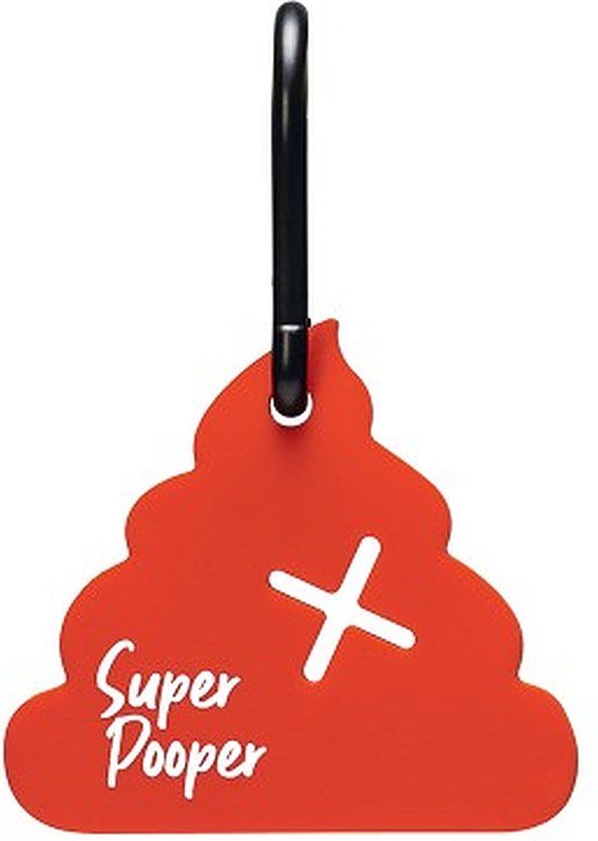 Beeztees Poepzak- en afvalhouder Samy - Hond - Silicone - Rood - 8,5x7,5 cm