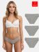 Tazzio Dames Onderbroeken Set van 3 Stuks Slips F941 Antraciet S