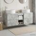 Maison Exclusive - Ensemble de 3 meubles de salle de bain, couleur gris béton, dimensions 129 x 44,5 x 80 cm