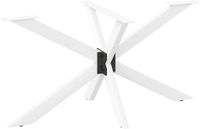 vidaXL Eettafelpoot Spider Vorm Staal Wit 150x78x73 cm
