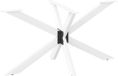 vidaXL Eettafelpoot Spider Vorm Staal Wit 150x78x73 cm
