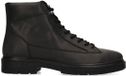 Manfield Heren Zwarte Leren Veterboots Maat 40