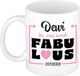 Bellatio Decorations Naam mok Dewi - Lichtroze - Fabulous - Keramiek - 300 ml
