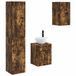 vidaXL Badkamermeubelset 3 st Gerookt eiken 33 x 34,5 x 160 cm