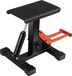 Motorfietslift - Hydraulische schaarheffer - Draagvermogen 200 kg - Hoogte verstelbaar van 25 tot 40 cm - Geschikt voor offroad/enduro motorfietsen - Stalen platform 28x17 cm - Zwart/rouge