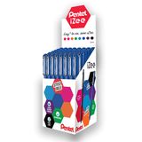 Pentel iZee BX460-C balpen, met metalen clip, brede punt, 1 mm, blauw, 48 stuks