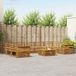vidaXL - Ensemble de canapé d'extérieur - 10 pièces - Naturel - Bois d'acacia massif