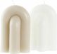 DKD Home Decor Kaars Boog (2 Stuks) Wit Was Geurkaars Diverse geuren