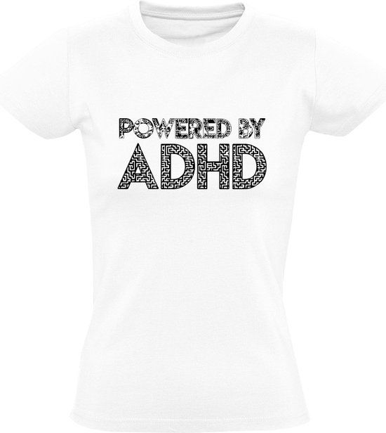 Sol's Powerd by ADHD Dames T-shirt - Wit - 5XL